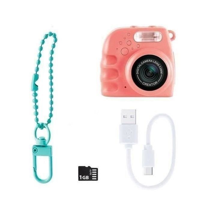 Appareil Photo et Vidéo Numérique Mini Cam’ – Instant - avec Porte-clé et Carte SD 1Go Incluse – Photo Creator – CLK 06 Canal Toys