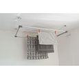 DRY-SMART Etendoir à linge de plafond extensible - Étendoir à linge de plafond - Pour baignoire, balcon, intérieur et extérieur56-0