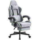 Chaise Gaming - Dowinx - Ergonomique - Support Lin - Repose-Pieds - Vert
