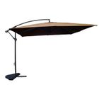 CONCEPT USINE Parasol déporté carré 3x3m chocolat SOLENZARA