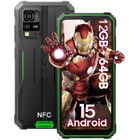 Blackview BV4800 SE Smartphone Incassable Android 15 6.56",5100mAh,12Go+64Go/2To,16MP+8MP, Dual SIM NFC Face ID - Vert