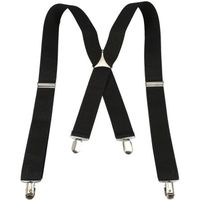 Bretelles élastiques 3,5 cm largeur hommes bretelles en forme de X réglables 4 clips ceintures bretelles clipsables noir-DUO