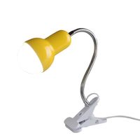 Diday E27 Lampe de Bureau à Pince, Lampe Lecture Flexible à 360° pour Étude et Travail,Jaune,60W