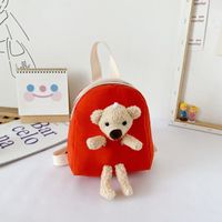 Sac à dos avec animaux de dessin animé 3D pour bébé, Mini cartable de maternelle pour enfants, petits sacs rouge orange