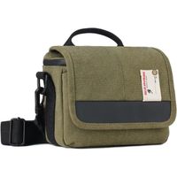 Besnfoto Petit sac à bandoulière pour appareil photo sans miroir - Vert Militaire