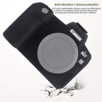 Étui de Protection en Caoutchouc de Silicone Souple Anti-Rayures pour Appareil Photo numérique Canon EOS R,Noir - Easy Hood