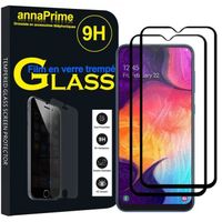 VCOMP® Pour Samsung Galaxy A33 5G 6.4": Lot - Pack de 2 Films de protection d'écran Verre Trempé Plein écran de Couleur - NOIR