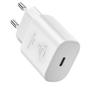 CHARGEUR TÉLÉPHONE Chargeur rapide PD 25W pour iPhone Samsung, blanc
