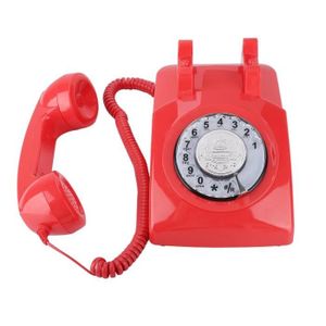 FIXATION - SUPPORT Alomejor Téléphone Vintage Téléphone à Cadran Rota