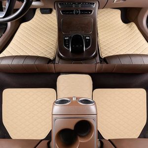 Tapis de sol de voiture en cuir imperméable,tapis de sol de voiture,universel  pour Ford Fusion Mondeo,Focus 2,3 - Beige[B7043] - Cdiscount Auto