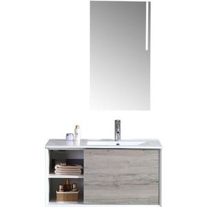 Meuble Salle De Bain Avec Vasque 60cm Achat Vente Pas Cher