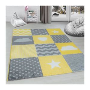 Ayyildiz Tapis Pour Chambre D Enfants A Carreaux Nuage Etoiles