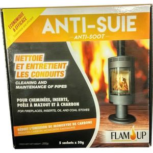 ACCESSOIRES RAMONAGE Nettoyant anti-suie - FLAM UP - 250g - pour cheminées, inserts, poêles à mazout et à charbon