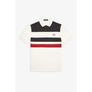 POLO Polo Fred Perry blanc à rayures.