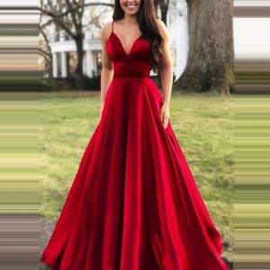 Robe de soirée rouge longue