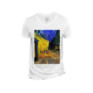 T-SHIRT T-shirt Homme Col V  van Gogh Terrasse du café le 