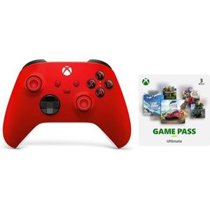 MANETTE JEUX VIDÉO Manette Rouge Sans Fil - Pulse Red & Abonnement Ga