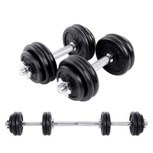 Gorilla Sports Banc de Musculation avec Poids DE 70 kg en Vinyle