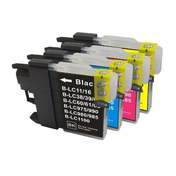Cartouche compatible Brother LC980/LC1100 - pack de 4 - noir, jaune, cyan,  magenta - Switch Pas Cher | Bureau Vallée