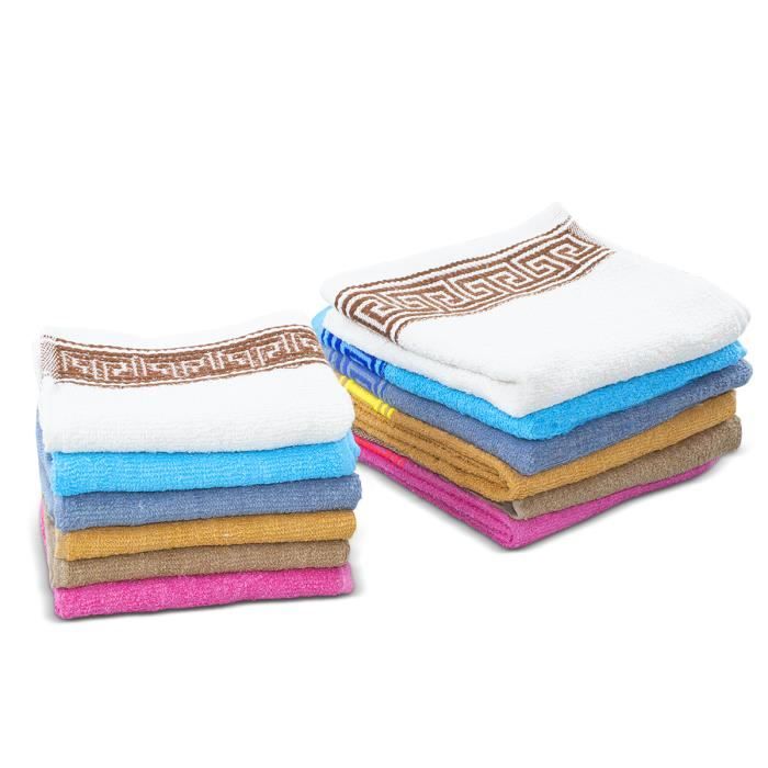 Ldb1131 couleur Beach nage serviettes vague rétro imprime léger enfants  adultes visage petite serviette à séc - Cdiscount Maison