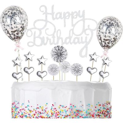 80 Ans Decoration Gateau Anniversaire 25 Pcs Doré Glitter Happy Birthday  Cake Topper Deco Avec Bougies,Confettis Ballon,Éven[u9633] - Cdiscount  Maison