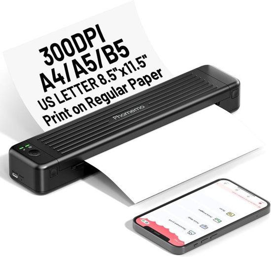 Imprimante Portable Phomemo P831 A4 - Bluetooth Thermique Pour Smartphone