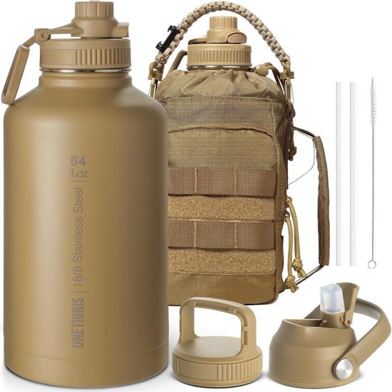 Porte Bouteille Molle OneTigris | Pliable, Réglable | Pour Bouteilles 10-32 Oz | Compatible MOLLE