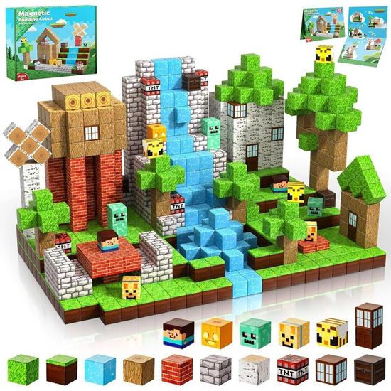 Blocs Construction Magnétiques - 100 PCS Construction Magnetique Enfant