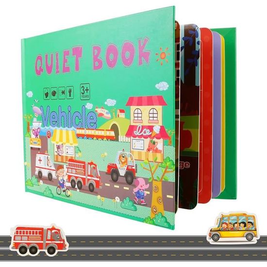 Montessori Quiet Book – Lernspielzeug Buch Mit Klettverschluss, Für Kinder Ab 3 Jahren, Tiermotiv