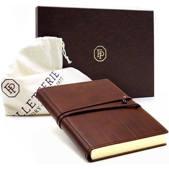 Couverture De Carnet De Notes En Cuir Avec Nom Personnalisé, Fleur De