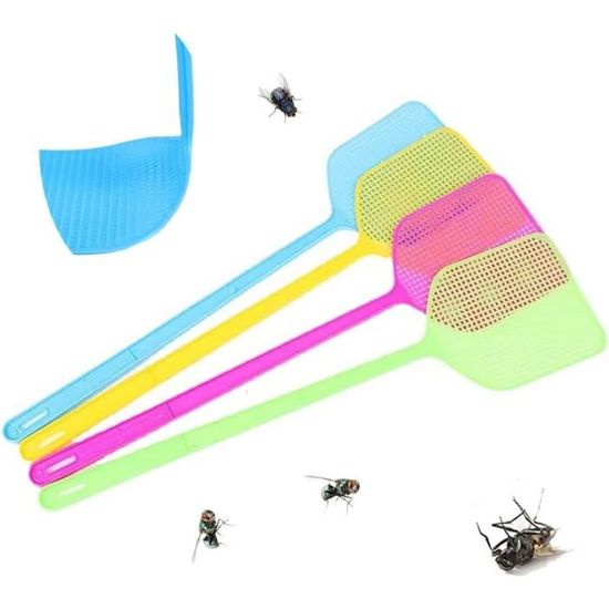 Tapettes à Mouches Télescopiques JUKOTA - Lot De 2, Longueur 73 Cm - En Acier Inoxydable, Extensibles, Pour Intérieur Et Extérieur
