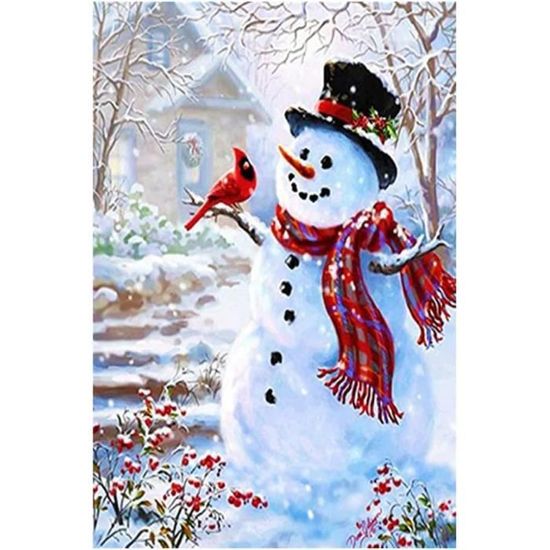 Kit Coussin à Broder Point De Croix Bonhomme De Neige - Vervaco