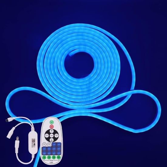 Bandeau LED Néon Flexible IP65 - 12V, 120 LED/m, Blanc Chaud, 1 Mètre - Pour Décoration Intérieure/extérieure