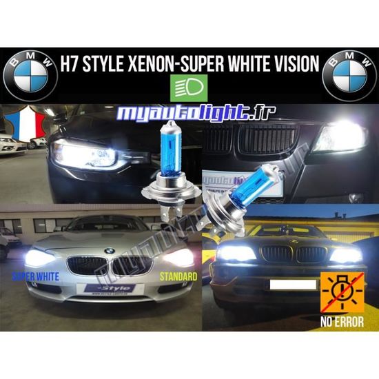 Ampoules H7 Blanc Look Xénon BMW Série 1 E87 Cdiscount Auto