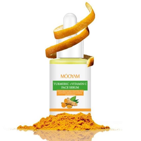 Sérum Visage Au Curcuma - 30 Ml - Antioxydant, éclaircissant, Hydratant - Pour Tous Types De Peau