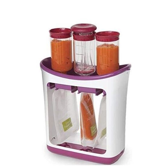 Station De Pressage Purée Maison | Pour Bébé Et Snacks Healthy | Avec 10 Sachets Réutilisables