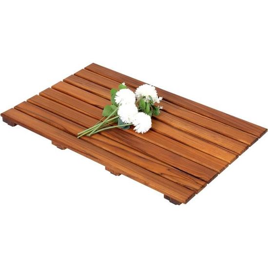 Tapis De Bain En Bois De Teck, Tapis De Douche En Bois, Tapis De