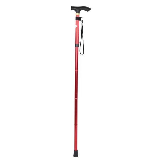 Bâton De Marche Pliable Et Réglable En Aluminium - Bleu Antidérapant - Pour Hommes Et Femmes