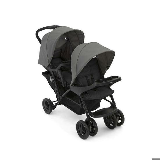 Poussette polyvalente sport GRACO Stadium Duo 4 roues Gris Mixte Cdiscount Puericulture Eveil bebe
