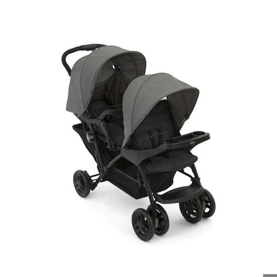 Poussette polyvalente - sport - GRACO - Stadium Duo - 4 roues - Gris - Mixte