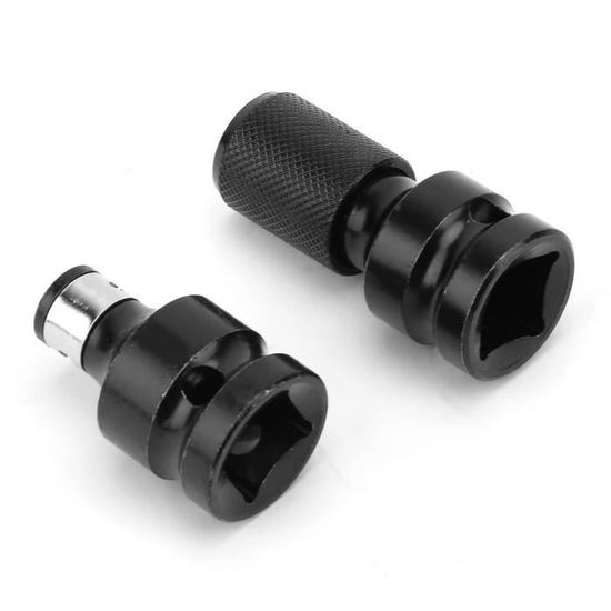 Lot De 2 Adaptateurs De Mandrin – Carré 1/2″ Vers Tige Hex 0,6cm, Pour Perceuse