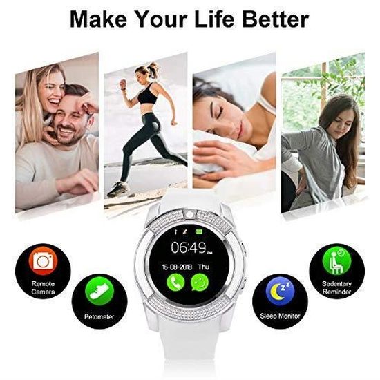 Tipmant Montre Connectée Femmes Homme Enfant SN08 Smartwatch Supporte la  Carte SIM Caméra Podometre Sport Bracelet Connecté Montre c - Cdiscount  Téléphonie
