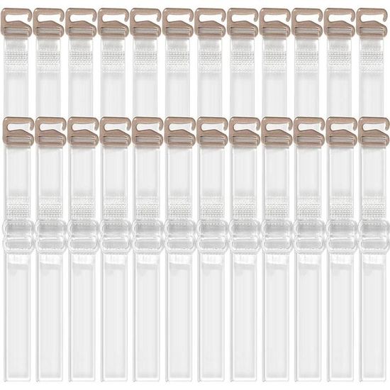 Lot De 4 Paires De Bretelles De Soutien-gorge Transparentes Réglables - Bretelles Amovibles Antidérapantes Pour Robes Bustier & Tenues Sans Bretelles - 1