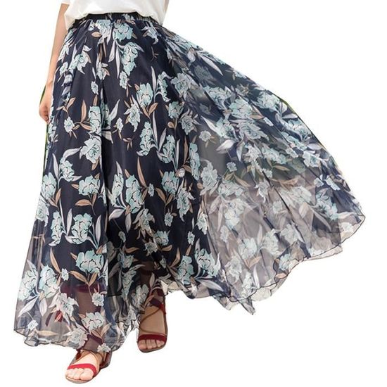 Short D'été Femme En Mousseline - Taille Haute, Coupe Ample Avec Cordon - Poches, Longueur Genou