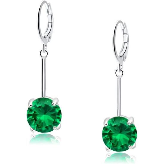 Boucles D'oreilles Puces Plaqué Platine Avec Cristal Transparent - Bijoux Des Lys - Neuf étiqueté