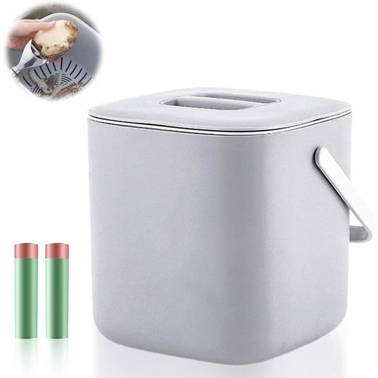 Petite Poubelle à Compost De Cuisine 3 L Avec Couvercle Pour