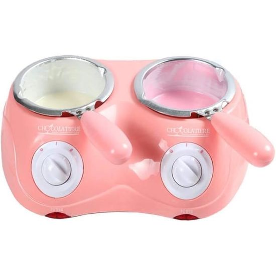 Pot à Fondue Au Chocolat Électrique Portable – Plateau Amovible, Idéal Pour Faire Fondre Chocolat, Fromage Ou Beurre En Famille Ou En Soirée