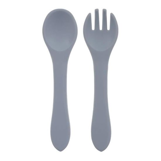 Cuillères Bébé Witbicg 2PCS - Silicone Sans BPA - Pour Purées Et Fruits - Bleu Et Rose