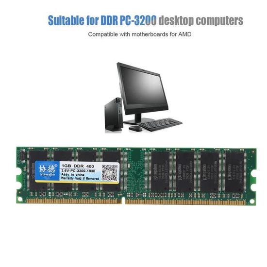 1Go RAM Mémoire PC Chips M863G v1.x (PC3200 - Non-ECC) carte