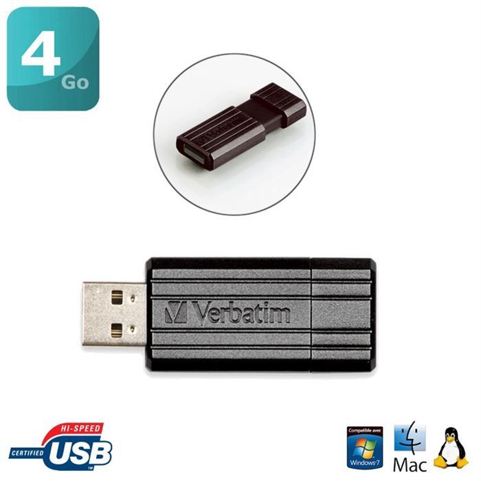 Verbatim Store'n'go PinStripe 4Go USB2.0